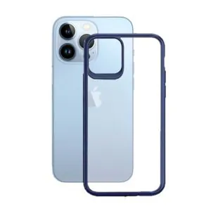 کیس سری Q ماژیک ماسک (آیفون 15 پرو مکس)Clear/Blue Bumper