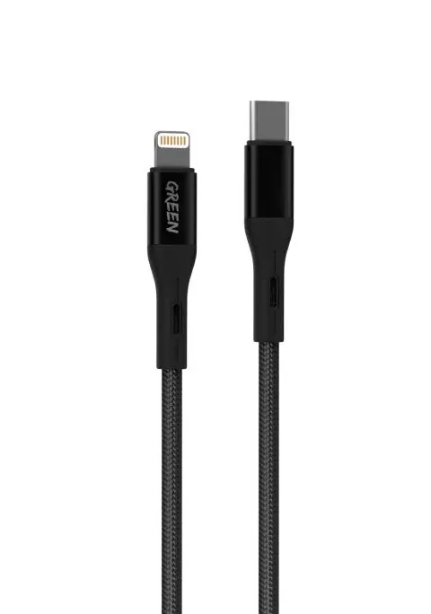 0001 کابل PVC USB-C به Lightning گرین (۱ متر)