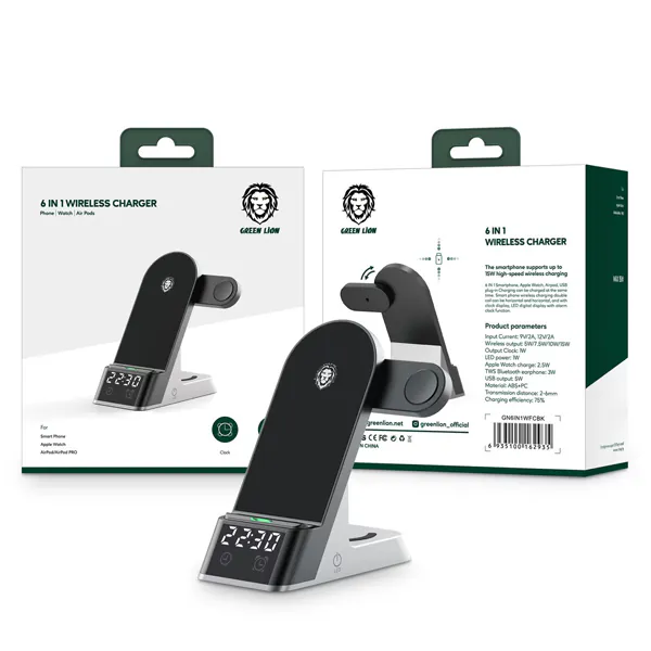 129 شارژر وایرلس 6 کاره گرین 15 وات