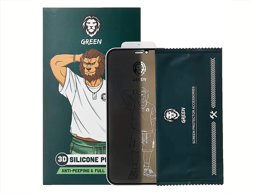 331900 گلس GREEN سیلیکونی سه بعدی مناسب iPhone12mini - اپل گلشن