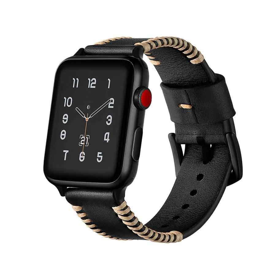 AppleWatch-Jinya-Style-Leather-Band-Black بند جینیا مدل JINYA Sporty مناسب اپل واچ 38/40 میلی متری