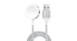 کابل شارژر مگنتی USB-A مدل GREEN Braided مناسب Apple Watch طول 1.2