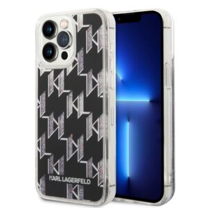 کاور سی جی کارل لاگرفلد مدل Liquid Glitter Monogram Pattern مناسب گوشی iPhone 14ProMax