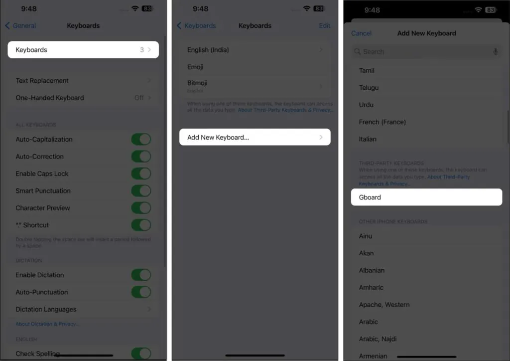 چگونه کیبورد Gboard را روی آیفون و آیپد نصب کنیم؟