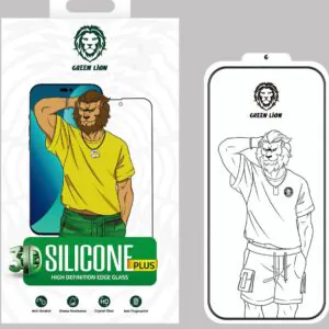 محافظ صفحه نمایش گرین مدل 3D SiliconePlus مناسب گوشی iPhone14Pro