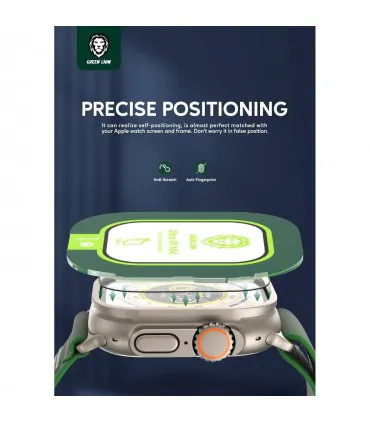 green-lion-ultra-protector-watch-glass-apple-watch-ultra-49mm-orange محافظ صفحه نمایش گرین مدل Ultra Pro Anti-Broken مناسب اپل واچ 49 میلی متری
