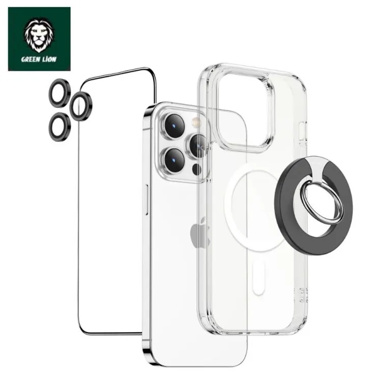 پک 3 عددی محافظتی گرین مدل 9H مناسب گوشی iPhone14ProMax