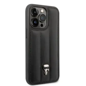 کاور سی جی کارل لاگرفلد مدل Nylon Quilted Puffy+Ikonik Pin مناسب گوشی iPhon14ProMax