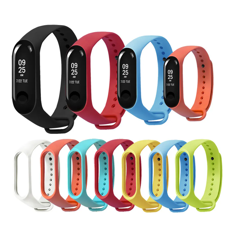 silicone-replacement-wrist-strap-band-for-xiaomi-mi-band-3-100887-1 بند سیلیکونی می بند 3/4 شیائومی - های کپی - اپل گلشن