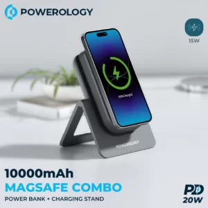 پاوربانک MagSafe Combo plus به همراه پایه شارژ پاورولوژی (10000 میلی‌آمپر ساعت)
