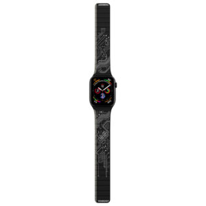بند واچ YOUNGKIT مدل Futuristic Circuit Silicone Magnetic مناسب 42/44/45/49 mm