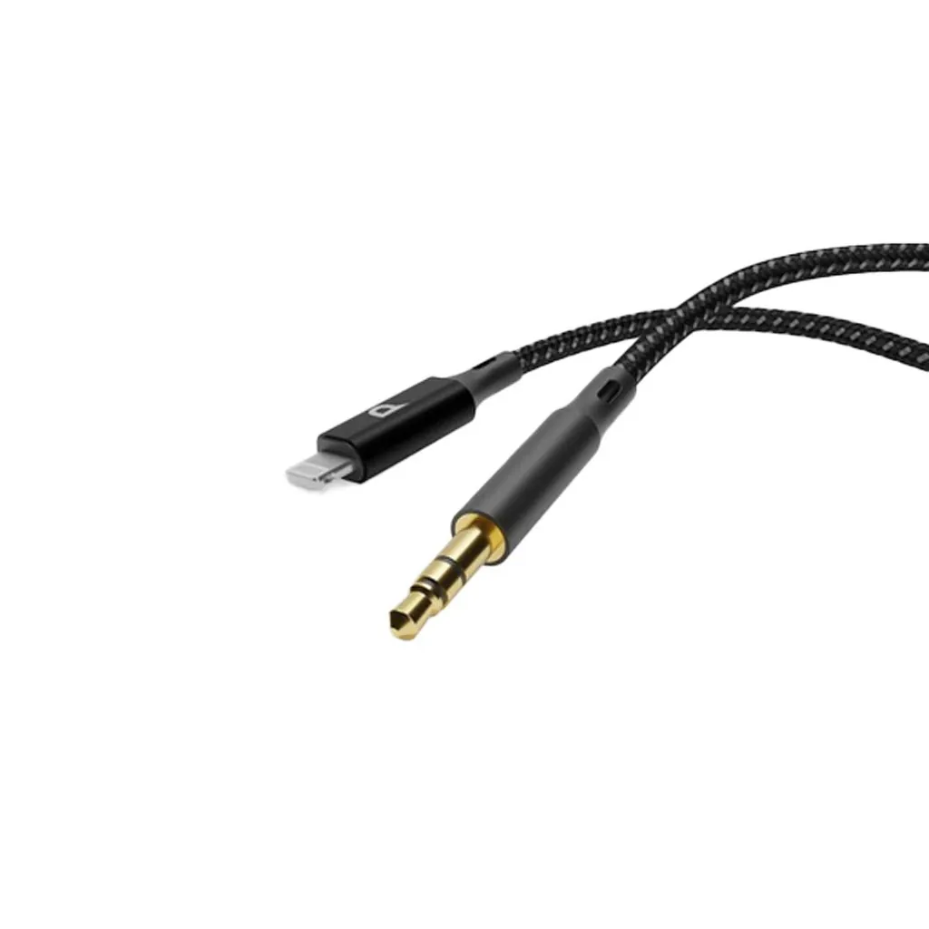 PCAB004-Braided-AUX-Lightning-Audio-Cable-12m-4ft) کابل Lightning به AUX بافت پاورولوژی (1.2 متر) - اپل گلشن