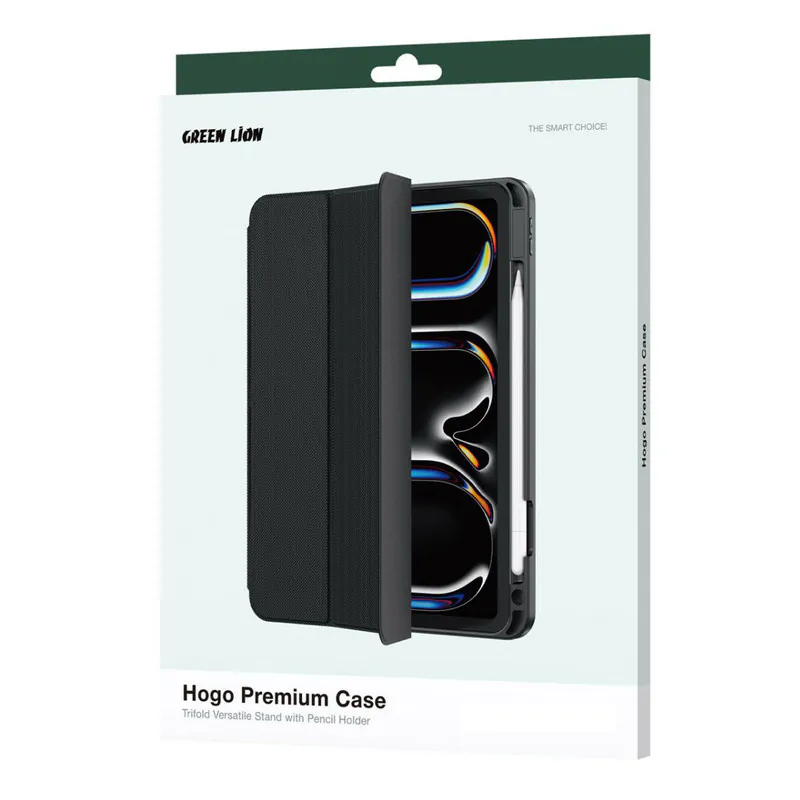 6ef5e6df297f8af876581f4e8e18567b17f8bbc7_1723836699 کیس GREEN LION مدل Hogo Premium Case Trifold Stand + Pencil Holder مناسب iPad Pro/Air 13",2024 - اپل گلشن