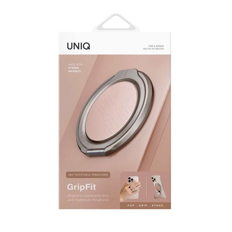 پایه و نگهدارنده UNIQ مدل GripFit Magnetic Mount & Kickstand - Blush Pink, گارانتی ۱۲ ماهه شرکت تجارت پاسارگاد