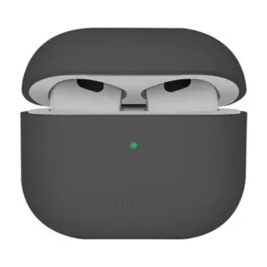 کاور UNIQ مدل Lino Hybrid Liquid Silicon مناسب AirPods 4 - Gray, گارانتی ۱۲ ماهه شرکت تجارت پاسارگاد