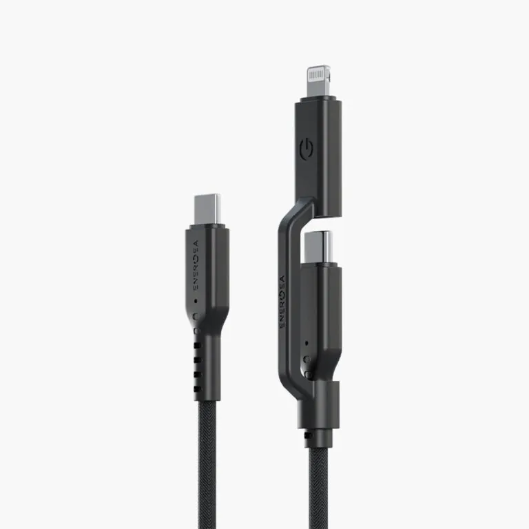 کابل Energea مدل Flow Duo USB-C to USB-C/Lightning - Black, گارانتی ۱۲ ماهه شرکت تجارت پاسارگاد