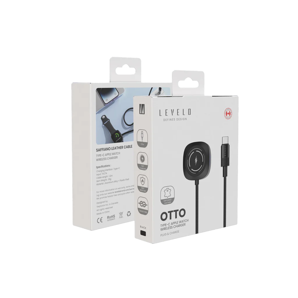 کابل LEVELO مدل Otto Type-C Apple Watch Wireless Charger - Black, ۷ روز ضمانت تعویض کالا کابل LEVELO مدل Otto Type-C Apple Watch Wireless Charger - Black, ۷ روز ضمانت تعویض کالا