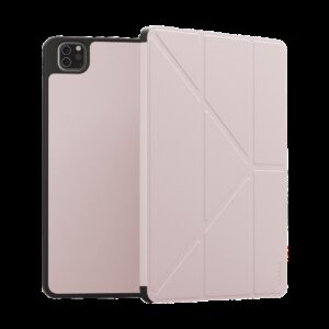 کاور LEVELO مدل Elegant Hybrid Leather مناسب iPad Pro11",6th-4th Gen. - Pink, گارانتی اصالت و سلامت فیزیکی کالا