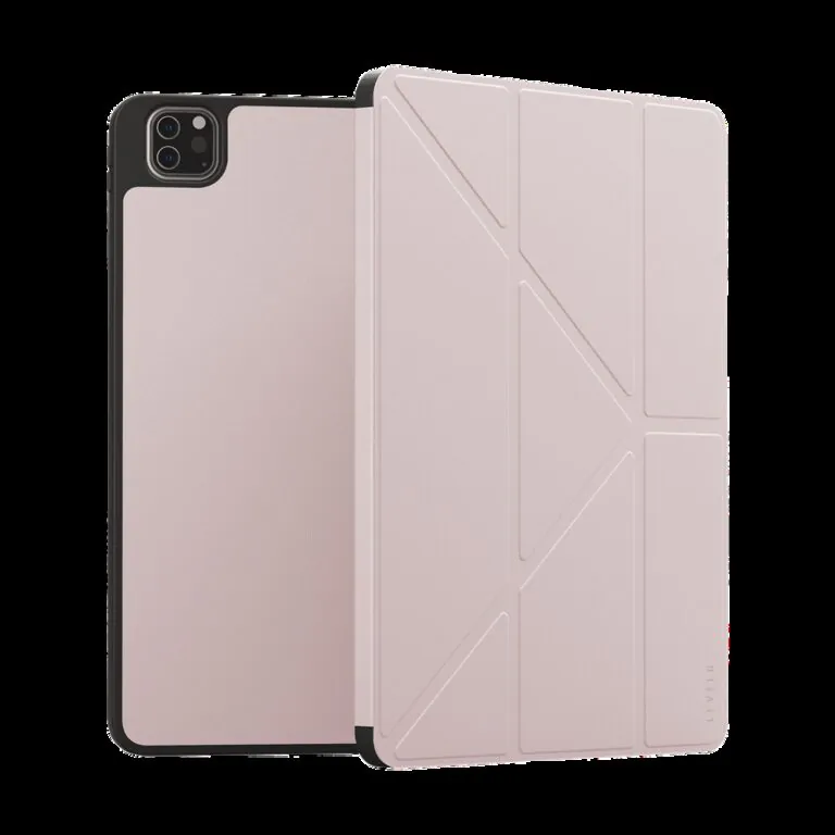 کاور LEVELO مدل Elegant Hybrid Leather مناسب iPad Pro11",6th-4th Gen. - Pink, گارانتی اصالت و سلامت فیزیکی کالا