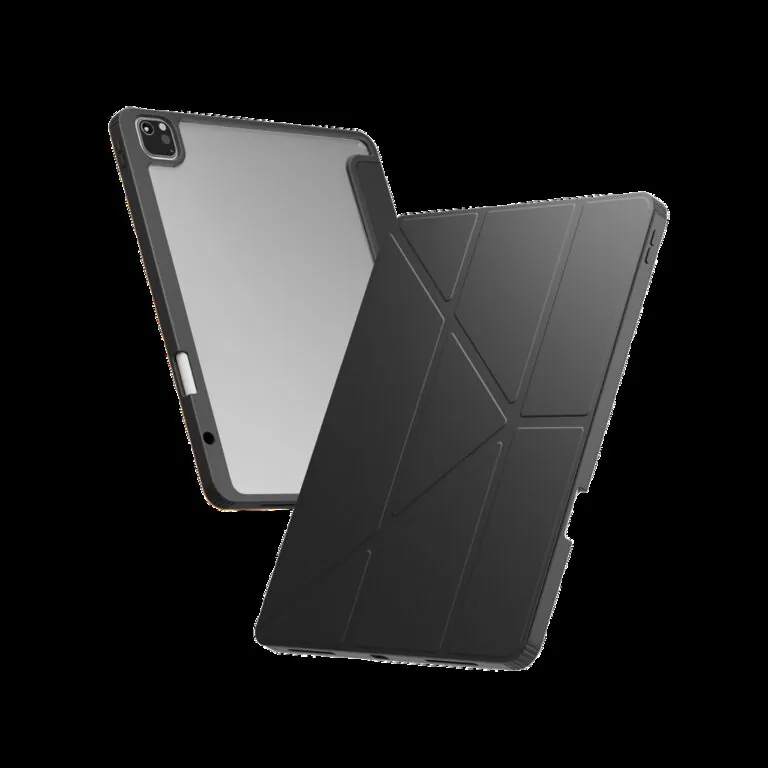 کاور LEVELO مدل Conver Clear Back Hybrid مناسب iPad Pro11",2024 - Black, گارانتی اصالت و سلامت فیزیکی کالا