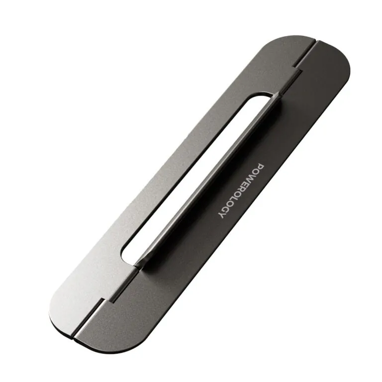 پایه و نگهدارنده لب تاپ Powerology مدل Ultra-Thin - Grey, ۷ روز ضمانت تعویض کالا