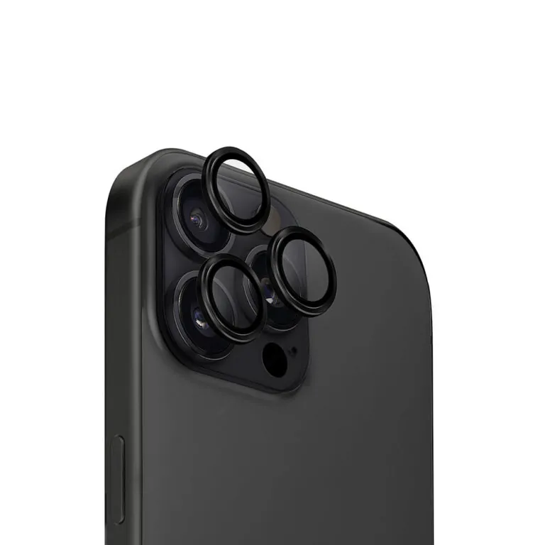 محافظ لنز دوربین UNIQ مدل Optix Aluguard مناسب iPhone 16/16Plus - Midnight Black, بدون گارانتی