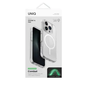 کاور UNIQ مدل Combat Magclick Glow in The Dark مناسب iPhone 16Pro - Lume-White, گارانتی ۱۲ ماهه شرکت تجارت پاسارگاد