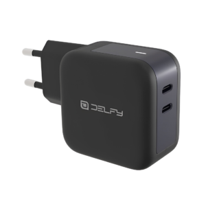 شارژر DELFY مدل Elektra Wall Gan Charger (45W) - Black, گارانتی ۱۲ ماهه شرکت نقش
