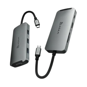 هاب Adam Elements مدل CASA Hub A08 USB-C 8 in 1 Multi-Function Hub - Gray, گارانتی ۱۲ ماهه شرکت نقش