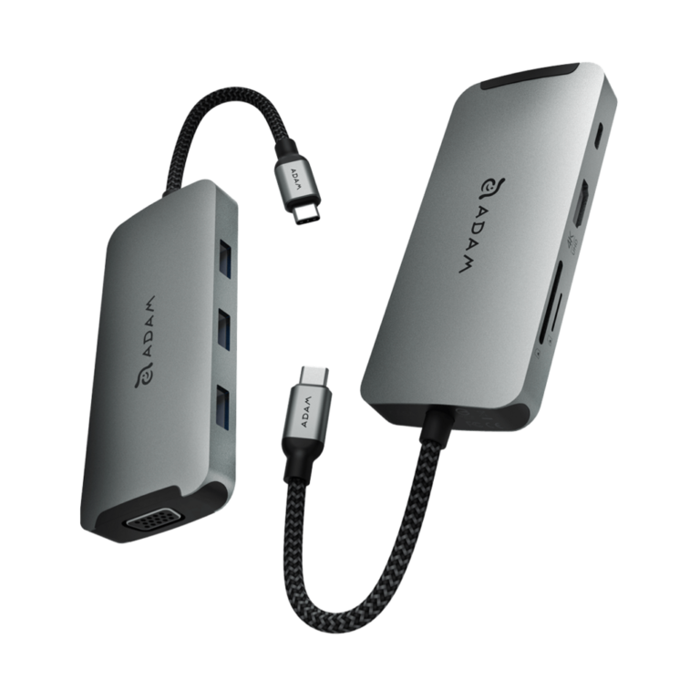 هاب Adam Elements مدل CASA Hub A08 USB-C 8 in 1 Multi-Function Hub - Gray, گارانتی ۱۲ ماهه شرکت نقش