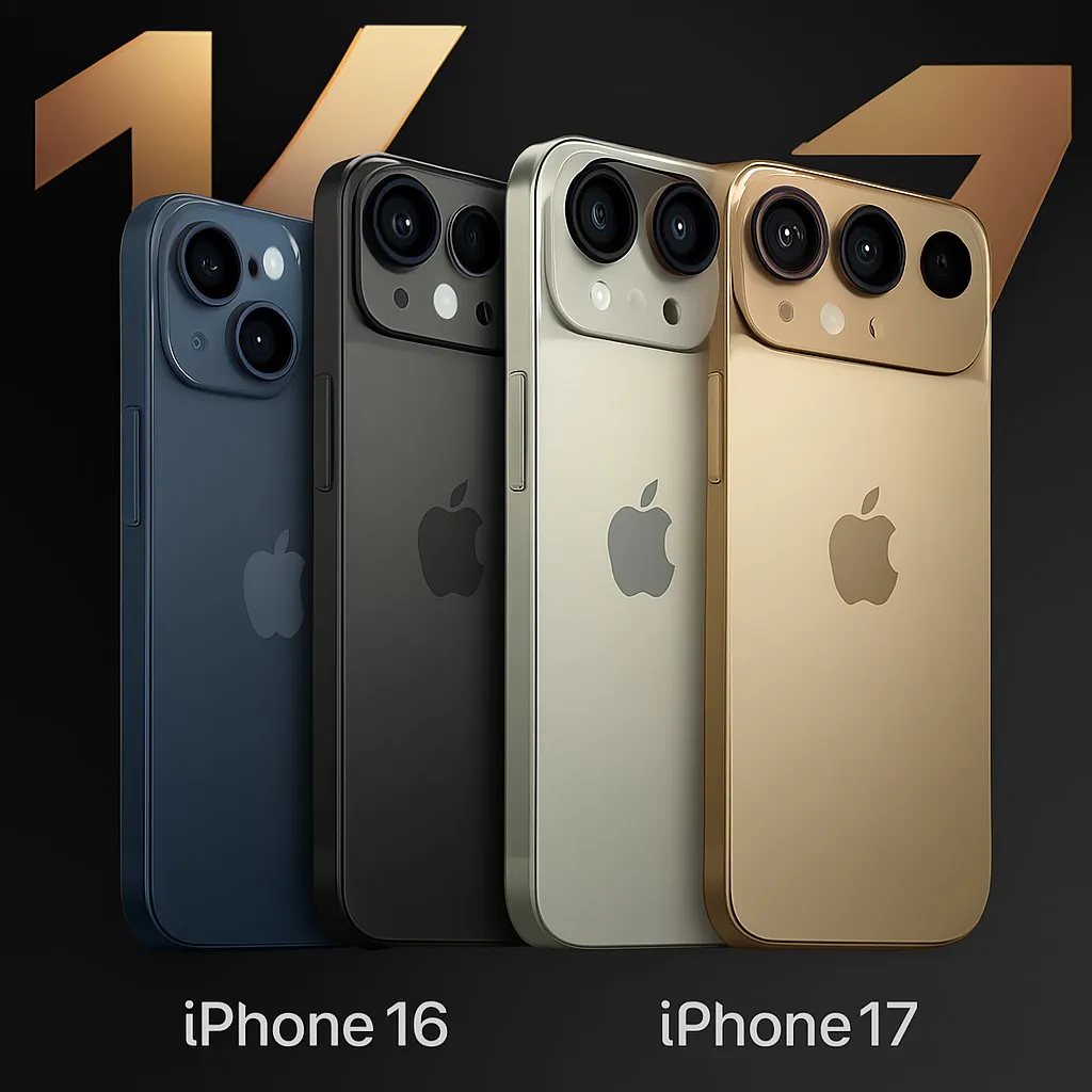 مقایسه طراحی آیفون ۱۷ با آیفون ۱۶