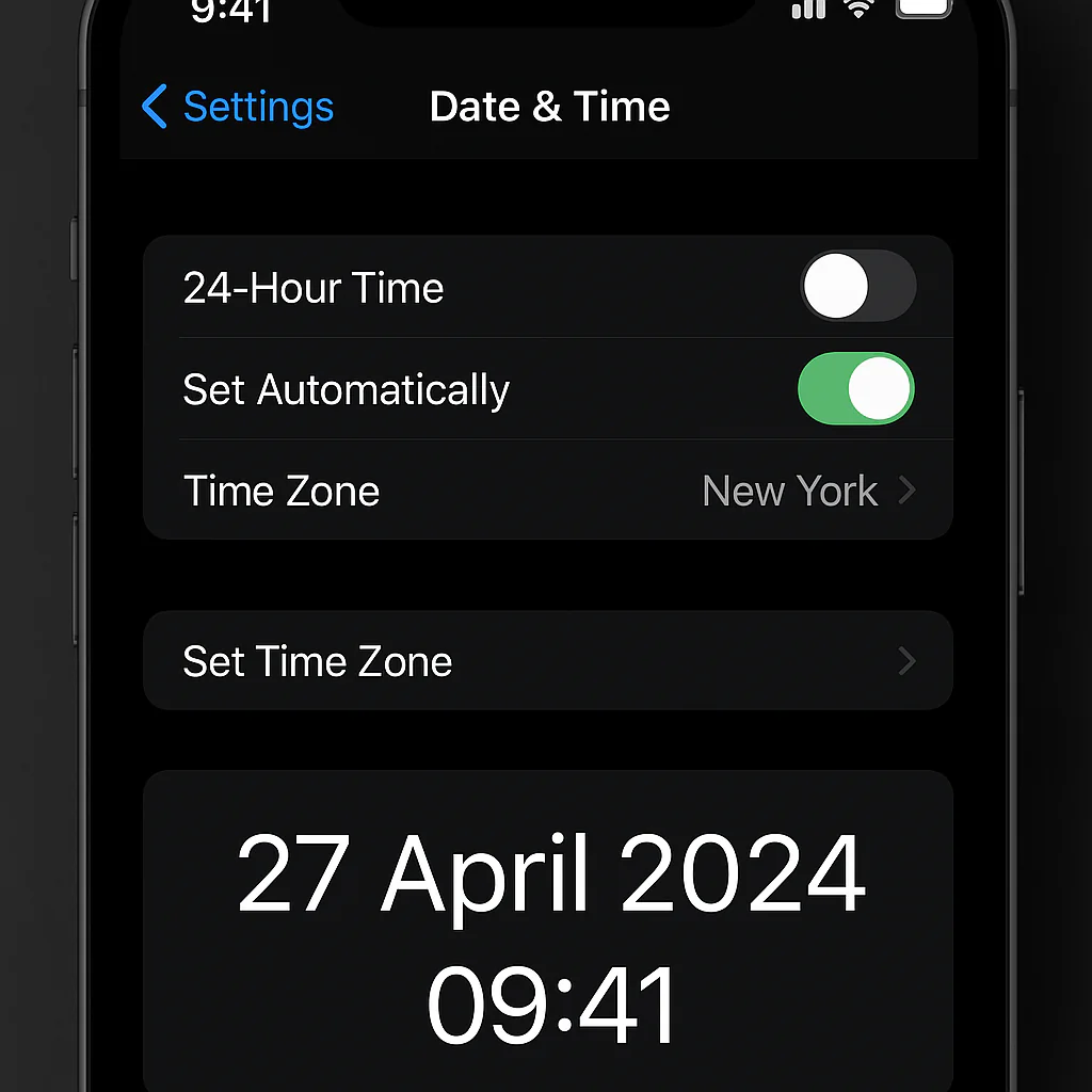 تنظیم ساعت آیفون-2