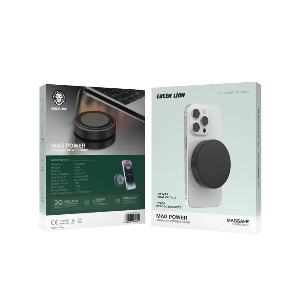 19599 پاوربانک GREEN LiON مدل Mag Power 3000mAh