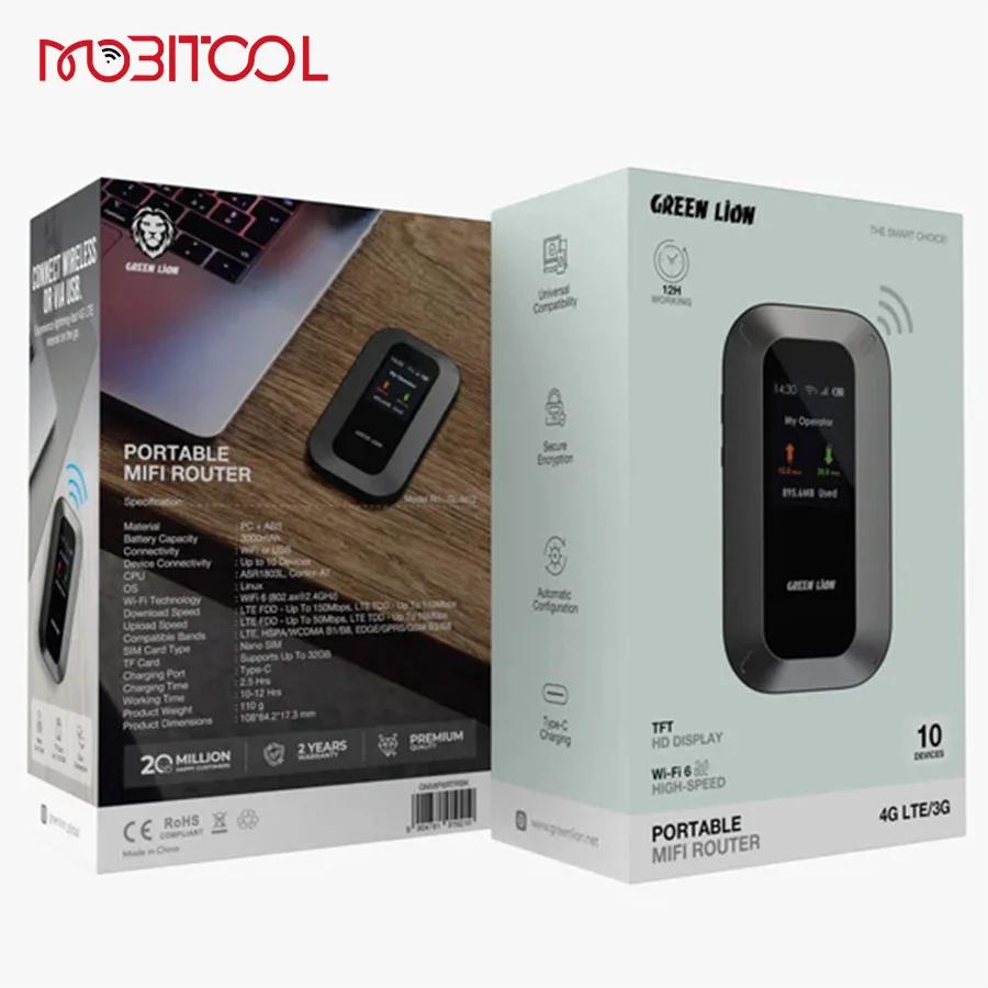 19643 روتر پرتابل GREEN LiON پشتیبانی از 4G LTE و 3G
