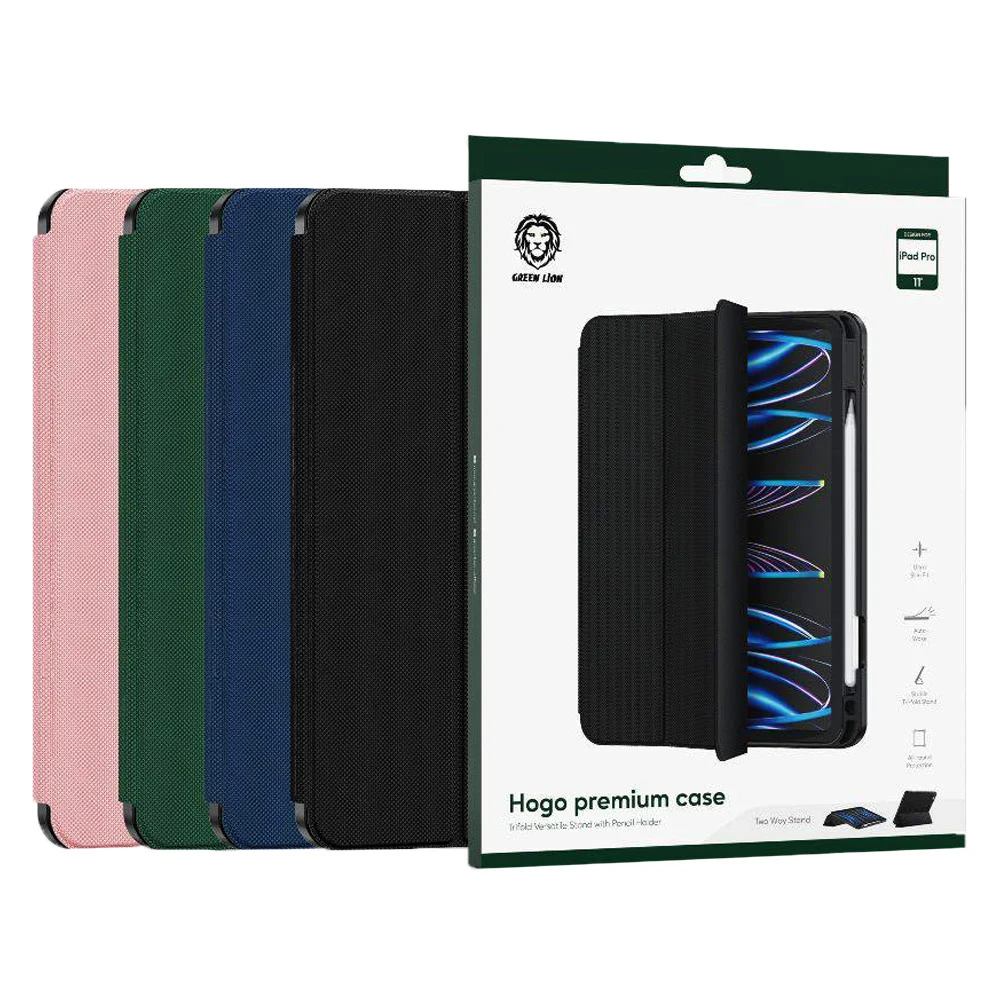 19648 کاور GREEN LiON مدل Hogo Premium with Pencil Holder مناسب "iPad Air11",2024 / Pro11" Air10.9
