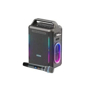 اسپیکر کارائوکه POWEROLOGY مدل PW013 200W به‌همراه میکروفون و ریموت