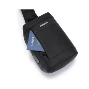 کیف Porodo مدل Lifestyle LFST124 Water Resistant Nylon Side with USB-C Port