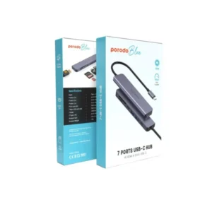 هاب تایپ‌سی 7 پورت Porodo Blue 100W 5Gbps