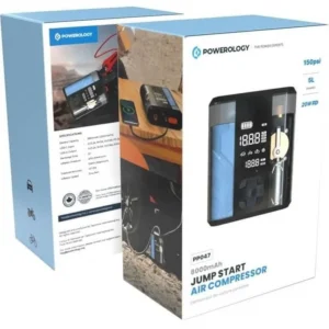 جامپ استارتر پاوربانک با کمپرسور باد POWEROLOGY مدل PP047 8800mAh