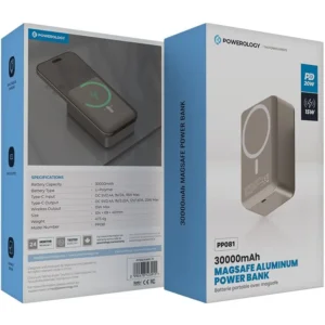 پاوربانک مگ سیف POWEROLOGY مدل PP081 30000mAh 20W