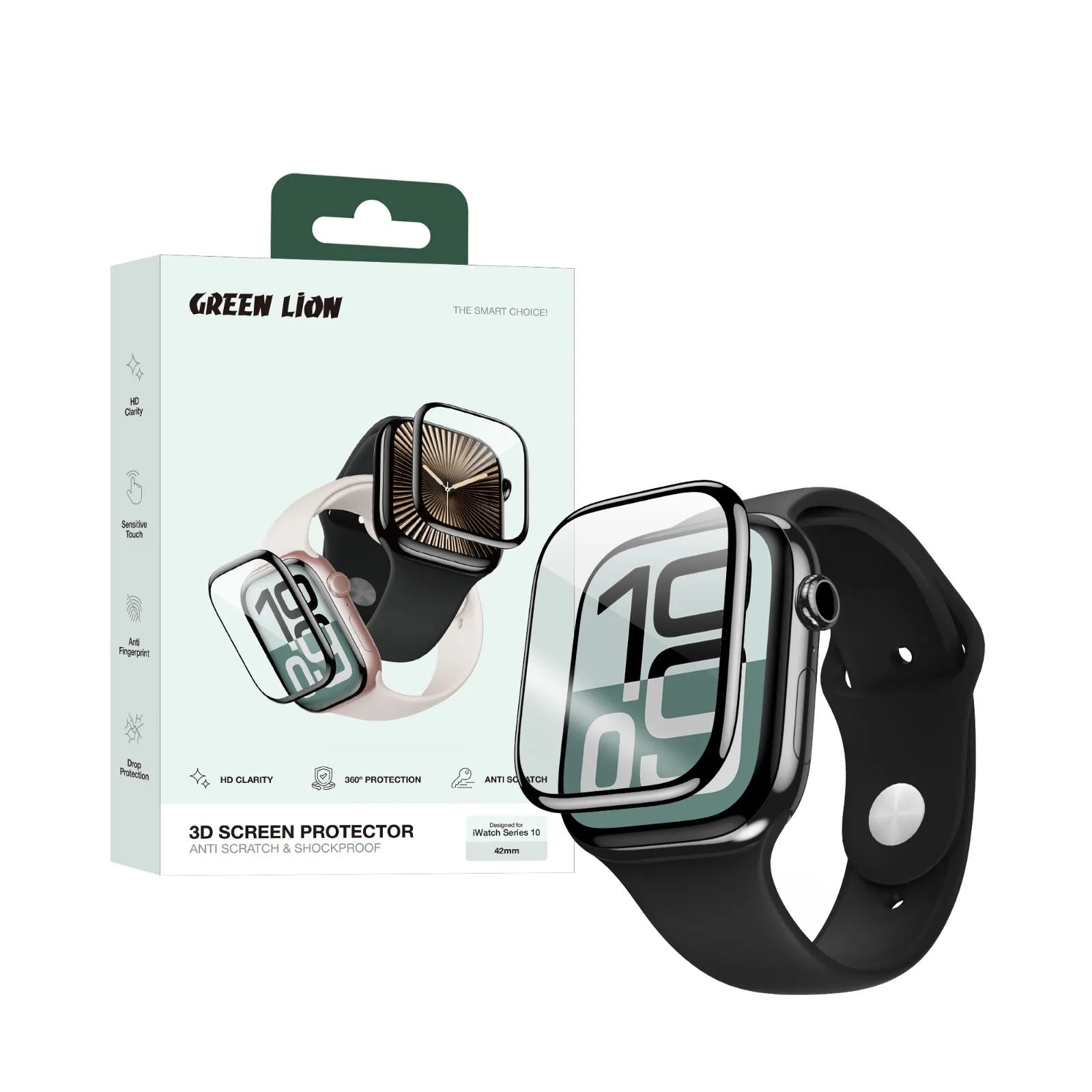 20105 محافظ صفحه نمایش GREEN LiON مدل 3D مناسب اپل واچ Series 10,46mm