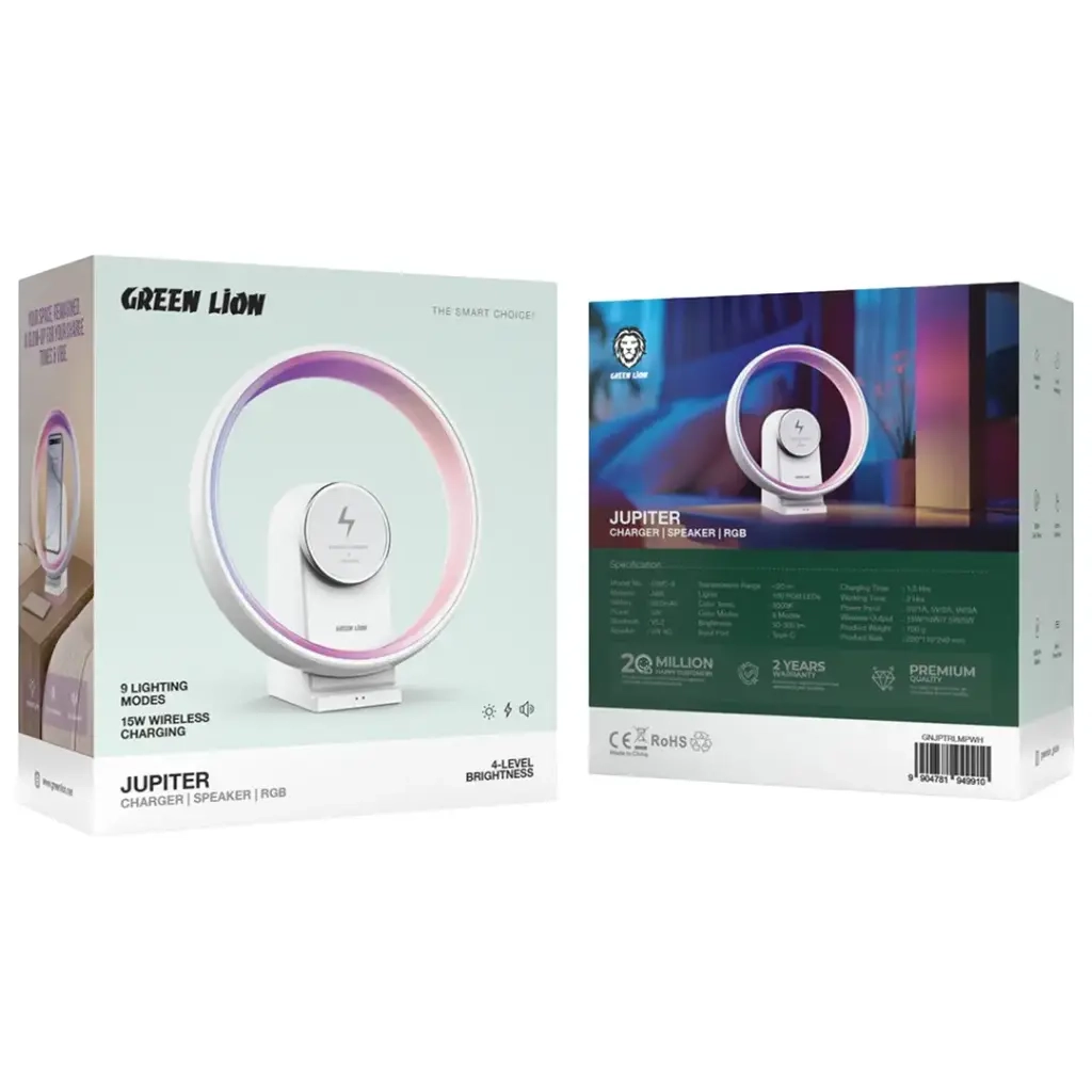20139 اسپیکر بلوتوثی و چراغ رومیزی GREEN LiON مدل Jupiter