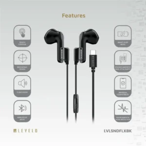 ایرفون 2-in-1 (سیمی و بی‌سیم) LEVELO مدل SoundFlex TWS & Wired