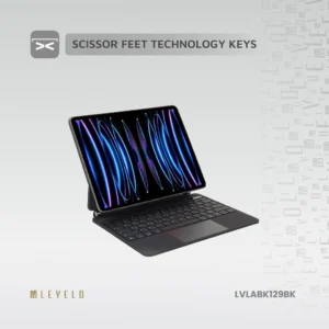 کاور LEVELO مدل AeroBoard Pro Saffiano Leather Wireless Keyboard مناسب iPad Pro13",2024