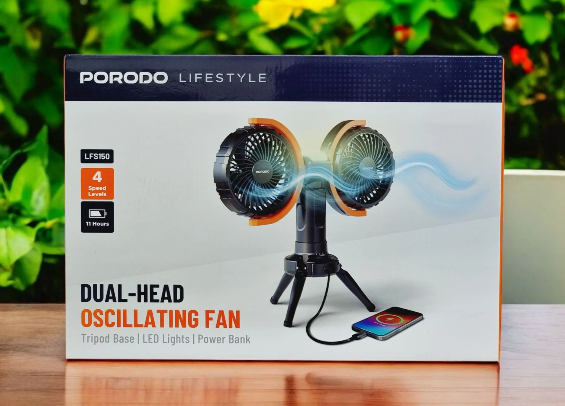 20307 فن نوسانی دو سری Porodo Dual-Head Oscillating Fan