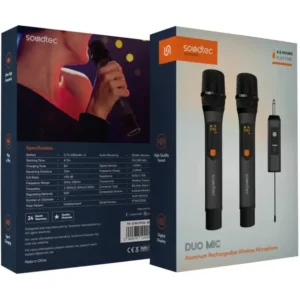 میکروفون بی‌سیم قابل‌شارژ آلومینیومی Porodo Duo Mic