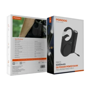 پاوربانک چندمنظوره فضای باز Porodo مدل PBFCH073 5000mAh