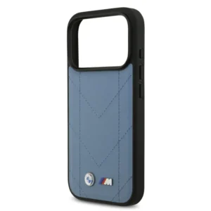 کاور BMW مدل MagSafe PU Quilted Leather + Metal Logos مناسب iPhone 17ProMax