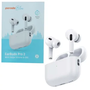 ایربادز بیس‌قوی بی‌سیم Porodo Blue Deep Bass Earbuds Pro 2