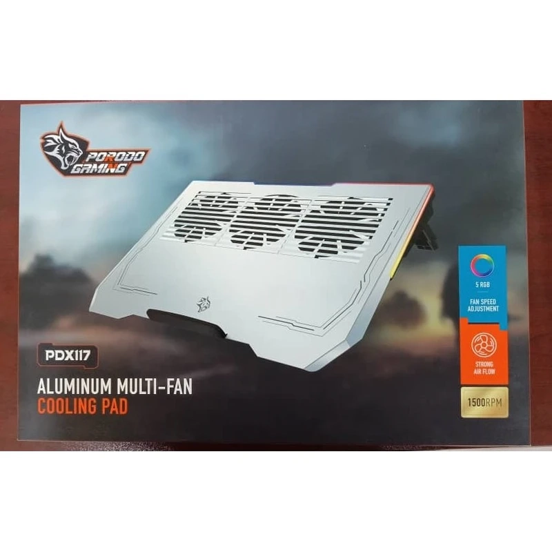 20459 فن خنککننده لپتاپ آلومینیومی Porodo PdX117